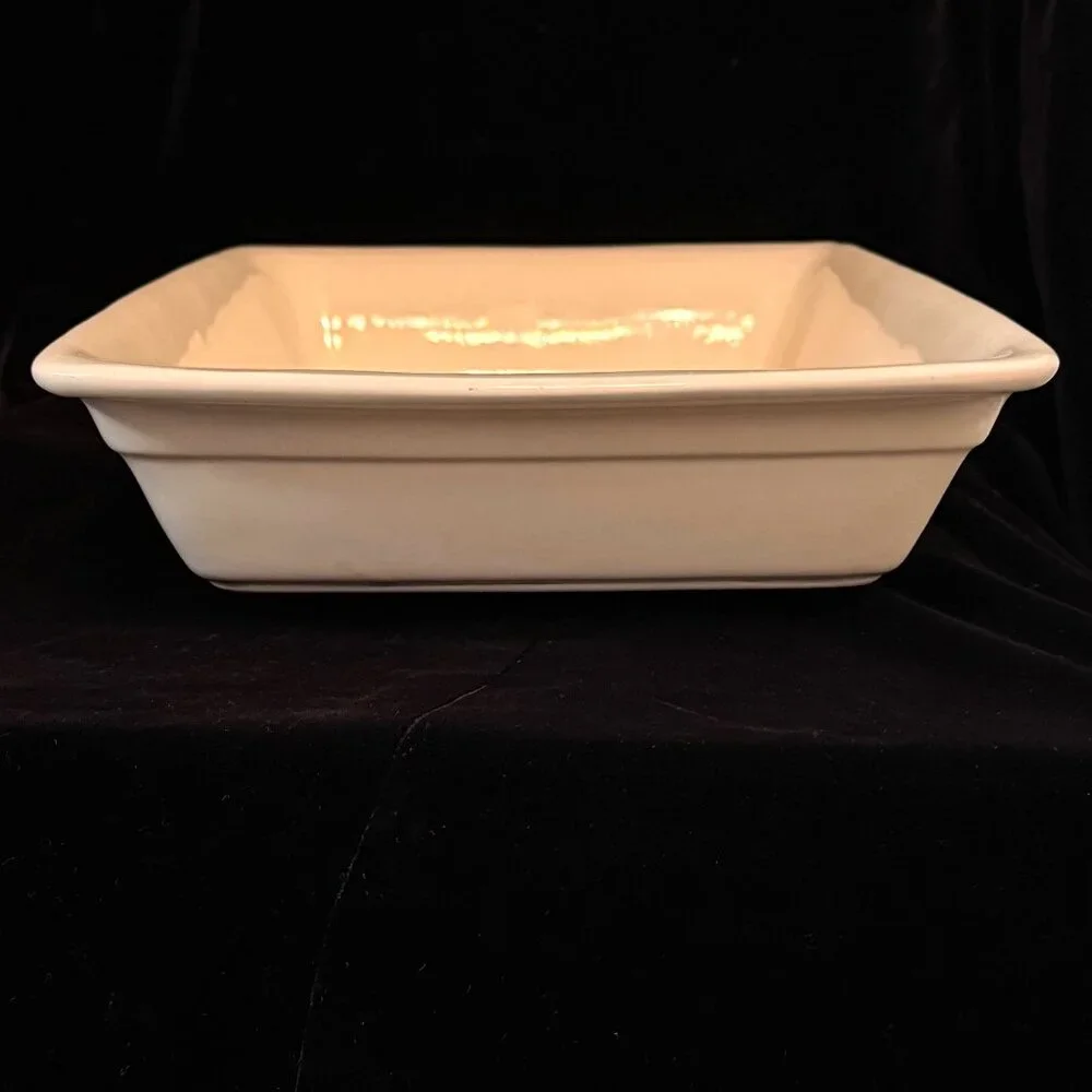 Vintage Bessemer Stoneware Rectangular Deep Pie Dish 13